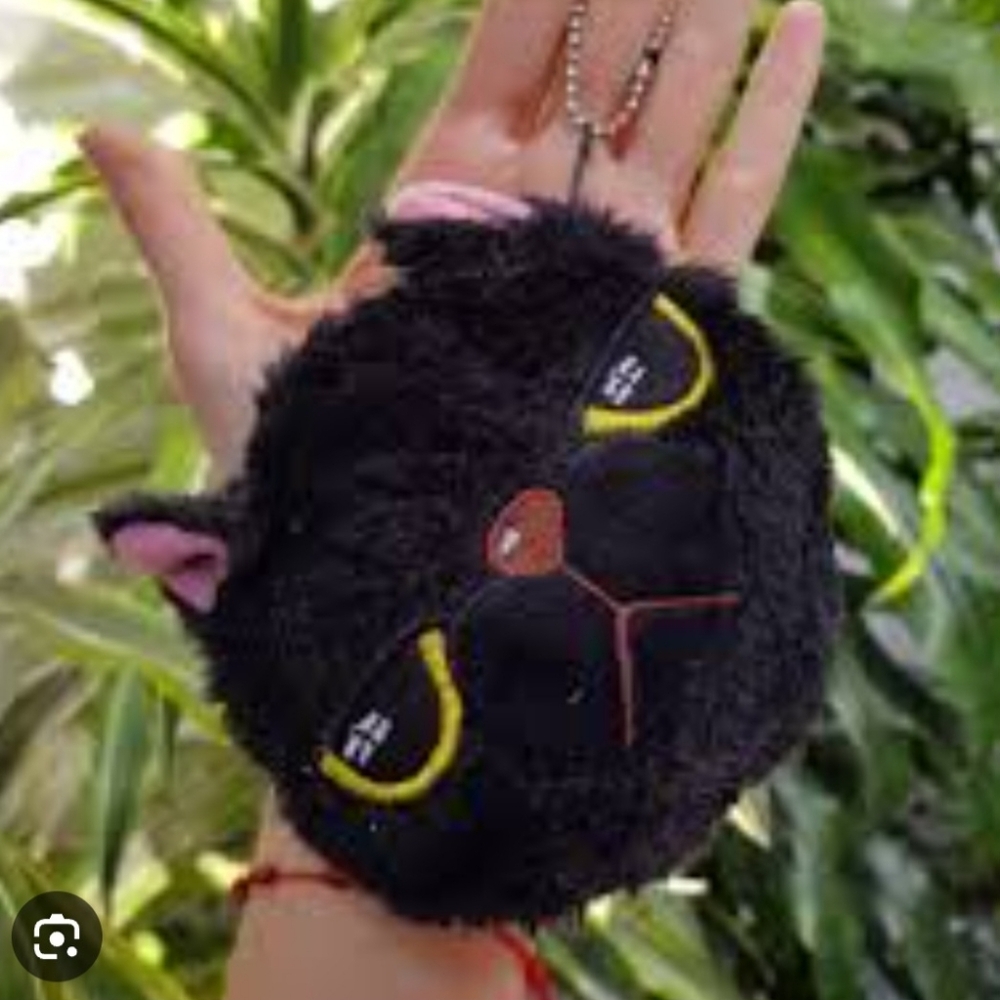 Black Cat Plush Keychain